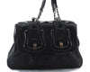 Authentic FENDI B-Bag Chain Shoulder Hand Bag Leather Enamel Black 1623D