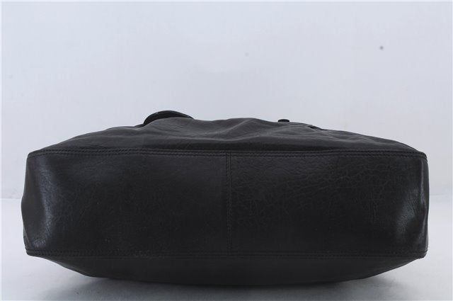 Authentic FENDI B-Bag Chain Shoulder Hand Bag Leather Enamel Black 1623D