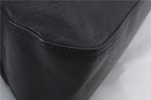 Authentic FENDI B-Bag Chain Shoulder Hand Bag Leather Enamel Black 1623D
