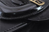 Authentic FENDI B-Bag Chain Shoulder Hand Bag Leather Enamel Black 1623D