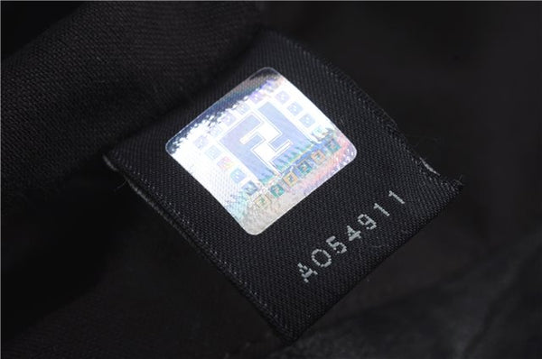 Authentic FENDI B-Bag Chain Shoulder Hand Bag Leather Enamel Black 1623D