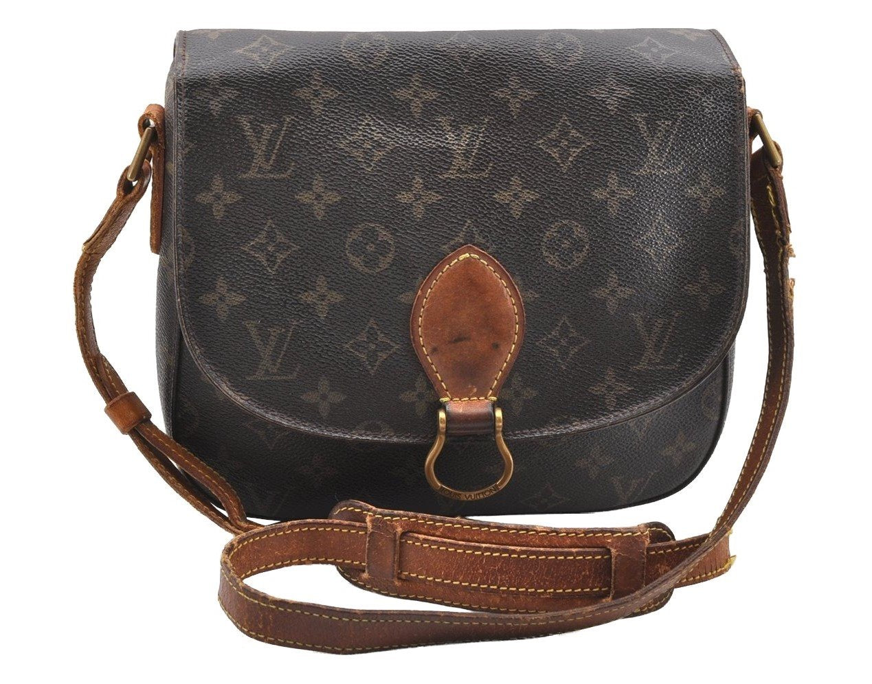 Authentic Louis Vuitton Monogram Saint Cloud GM M51242 Shoulder Bag Junk 1624I
