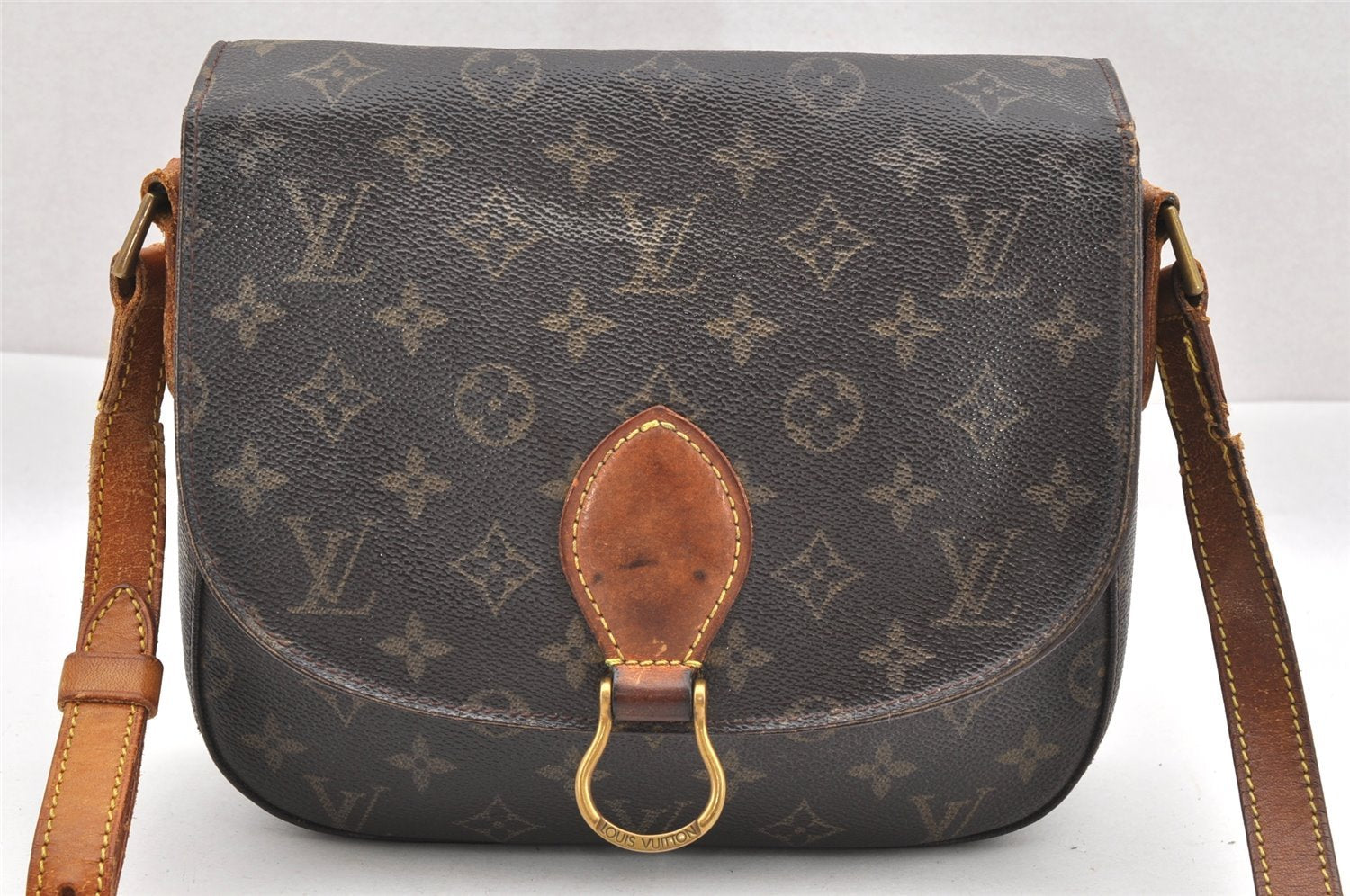 Authentic Louis Vuitton Monogram Saint Cloud GM M51242 Shoulder Bag Junk 1624I