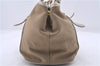 Authentic PRADA Canvas Leather Logo 2Way Shoulder Hand Bag Beige Ivory 1625D