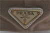 Authentic PRADA Canvas Leather Logo 2Way Shoulder Hand Bag Beige Ivory 1625D