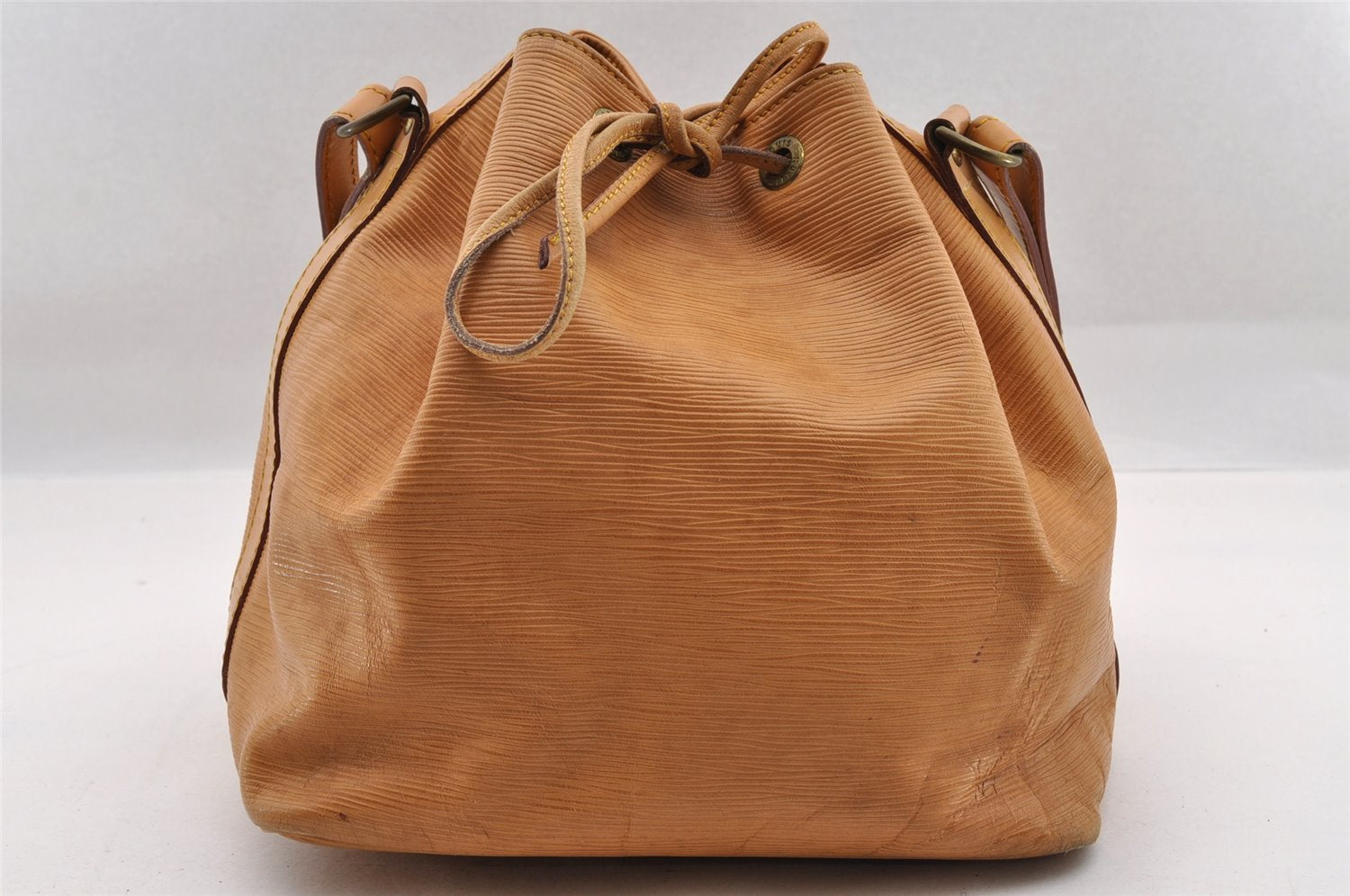 Authentic Louis Vuitton Epi Petit Noe Shoulder Drawstring Bag M44106 Beige 1625I