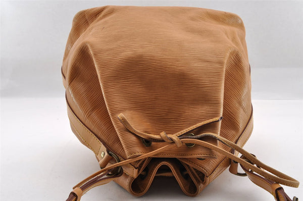 Authentic Louis Vuitton Epi Petit Noe Shoulder Drawstring Bag M44106 Beige 1625I