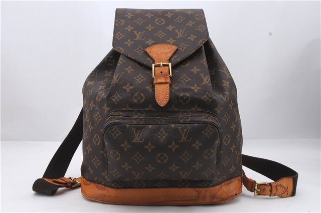 Authentic Louis Vuitton Monogram Montsouris GM Backpack M51135 LV 1627D