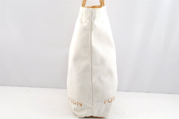 Authentic Louis Vuitton Fondation Exclusive Shoulder Tote Bag Canvas White 1627I