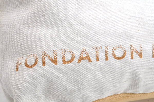 Authentic Louis Vuitton Fondation Exclusive Shoulder Tote Bag Canvas White 1627I