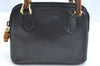 Authentic GUCCI Bamboo 2way Hand Shoulder Crossbody Bag Leather Black Junk 1629H