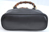 Authentic GUCCI Bamboo 2way Hand Shoulder Crossbody Bag Leather Black Junk 1629H