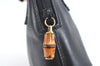 Authentic GUCCI Bamboo 2way Hand Shoulder Crossbody Bag Leather Black Junk 1629H