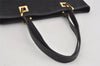 Authentic GUCCI Vintage Shoulder Tote Bag GG Canvas Leather 0021099 Black 1629I