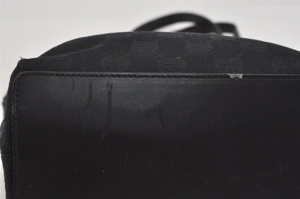 Authentic GUCCI Vintage Shoulder Tote Bag GG Canvas Leather 0021099 Black 1629I