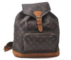 Authentic Louis Vuitton Monogram Montsouris GM Backpack M51135 LV 1630D