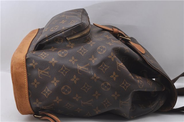 Authentic Louis Vuitton Monogram Montsouris GM Backpack M51135 LV 1630D