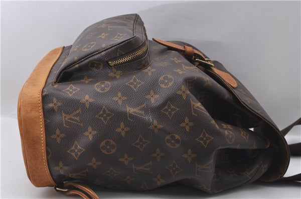 Authentic Louis Vuitton Monogram Montsouris GM Backpack M51135 LV 1630D