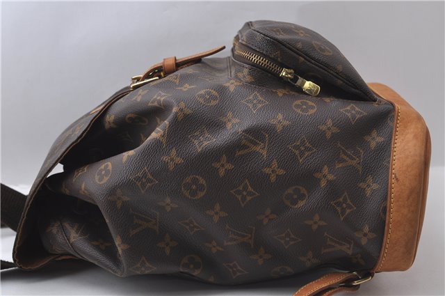 Authentic Louis Vuitton Monogram Montsouris GM Backpack M51135 LV 1630D