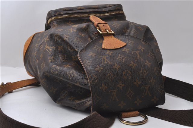 Authentic Louis Vuitton Monogram Montsouris GM Backpack M51135 LV 1630D
