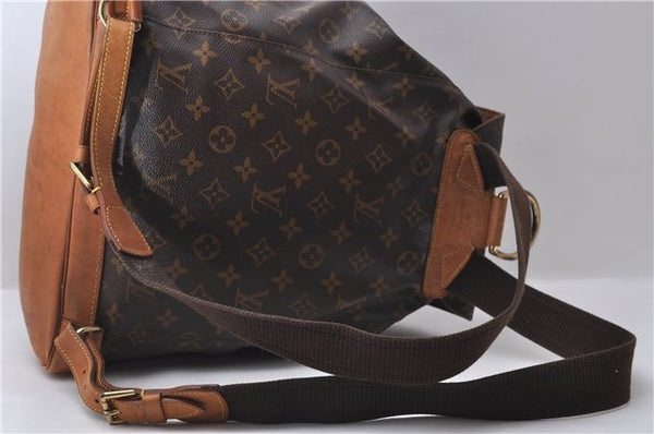 Authentic Louis Vuitton Monogram Montsouris GM Backpack M51135 LV 1630D