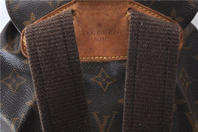 Authentic Louis Vuitton Monogram Montsouris GM Backpack M51135 LV 1630D