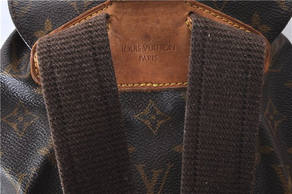 Authentic Louis Vuitton Monogram Montsouris GM Backpack M51135 LV 1630D