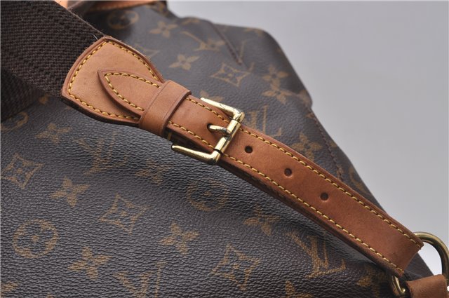 Authentic Louis Vuitton Monogram Montsouris GM Backpack M51135 LV 1630D