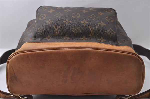 Authentic Louis Vuitton Monogram Montsouris GM Backpack M51135 LV 1630D