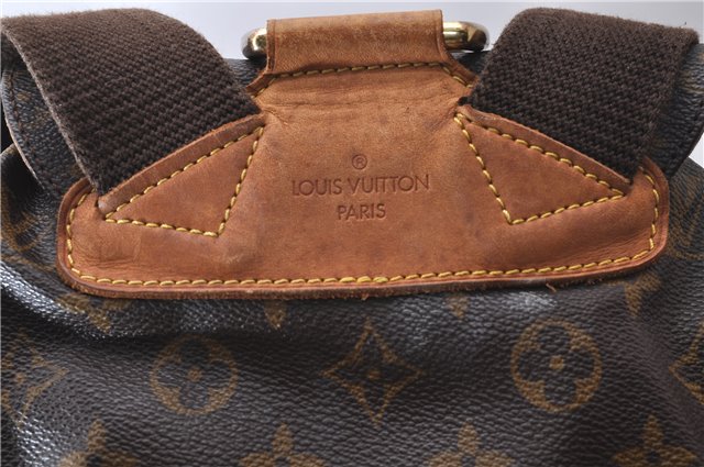 Authentic Louis Vuitton Monogram Montsouris GM Backpack M51135 LV 1630D
