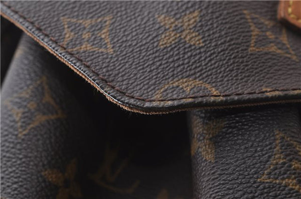 Authentic Louis Vuitton Monogram Montsouris GM Backpack M51135 LV 1630D