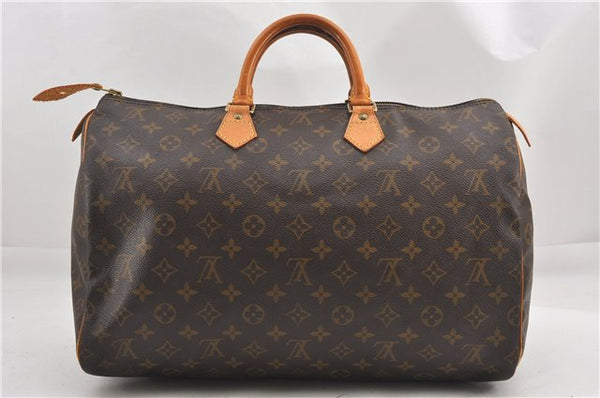 Authentic Louis Vuitton Monogram Speedy 40 Hand Boston Bag M41522 LV 1631G