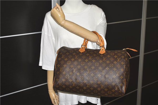 Authentic Louis Vuitton Monogram Speedy 40 Hand Boston Bag M41522 LV 1631G