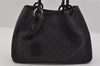 Authentic GUCCI Hand Tote Bag Purse GG Canvas Leather 101919 Black 1631I