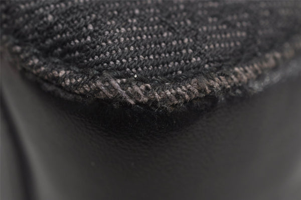 Authentic GUCCI Hand Tote Bag Purse GG Canvas Leather 101919 Black 1631I