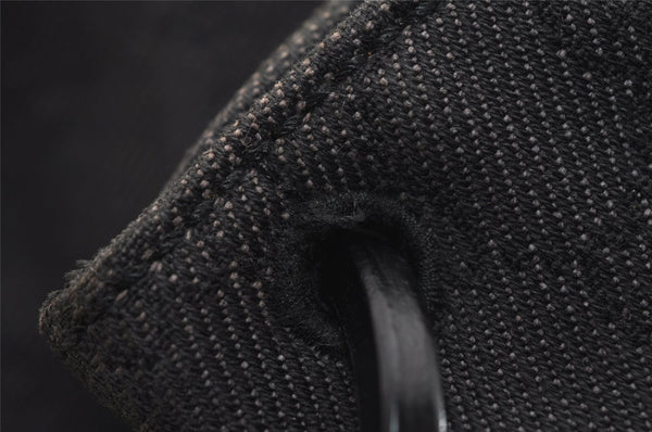 Authentic GUCCI Hand Tote Bag Purse GG Canvas Leather 101919 Black 1631I