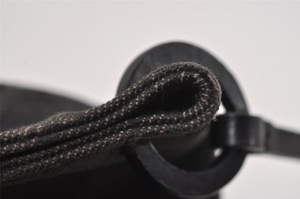 Authentic GUCCI Hand Tote Bag Purse GG Canvas Leather 101919 Black 1631I