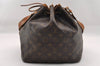 Authentic Louis Vuitton Monogram Petit Noe M42226 Shoulder Drawstring Bag 1632I
