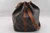 Authentic Louis Vuitton Monogram Petit Noe M42226 Shoulder Drawstring Bag 1632I