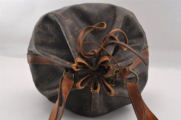 Authentic Louis Vuitton Monogram Petit Noe M42226 Shoulder Drawstring Bag 1632I