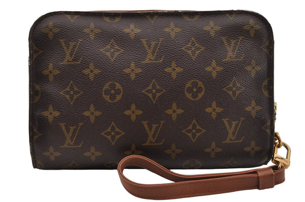 Authentic Louis Vuitton Monogram Orsay Clutch Hand Bag Purse M51790 LV 1633I