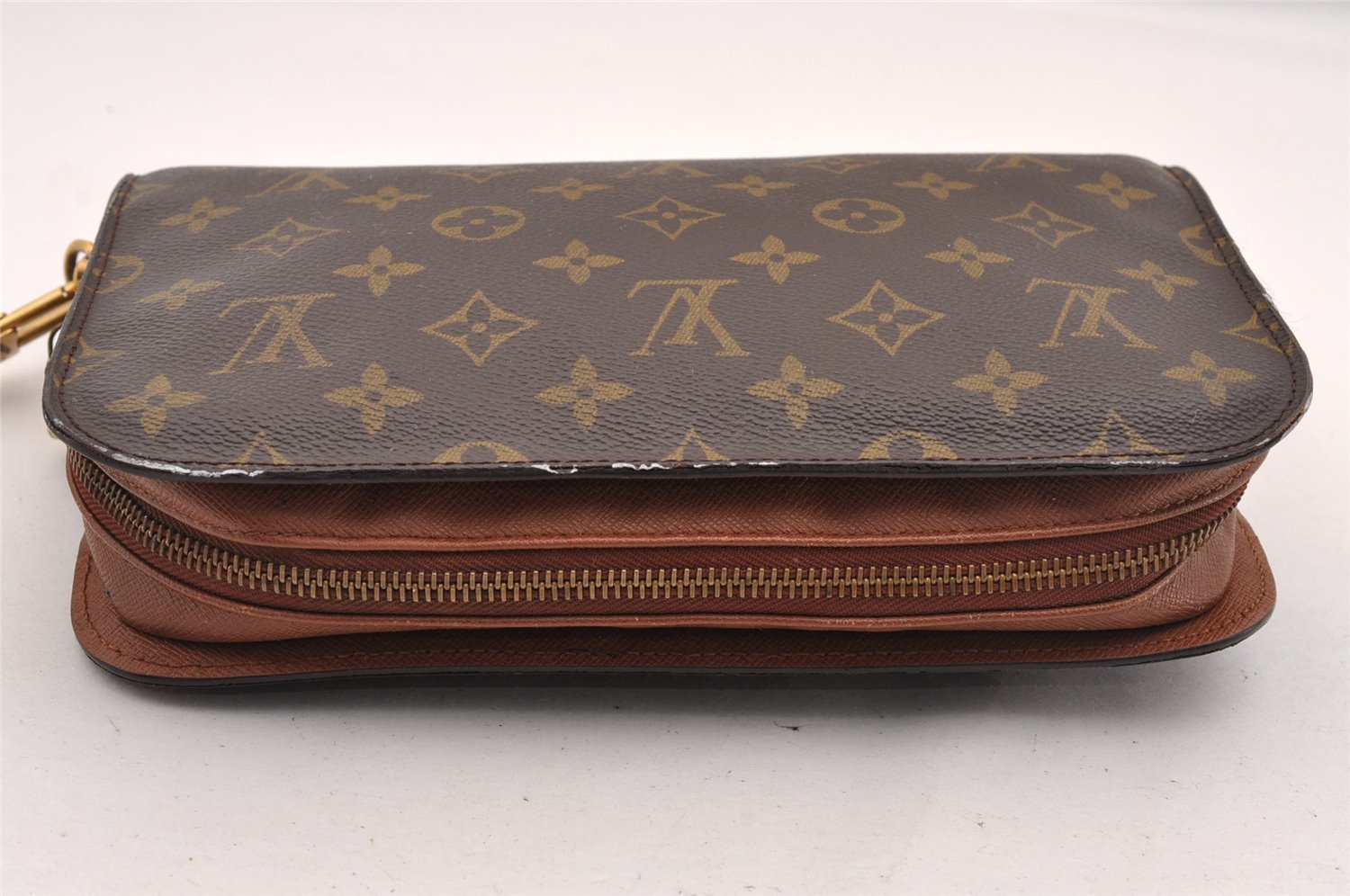 Authentic Louis Vuitton Monogram Orsay Clutch Hand Bag Purse M51790 LV 1633I