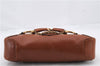 Authentic GUCCI Horsebit Shoulder Hand Bag Leather 114915 Brown 1634D