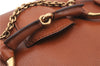 Authentic GUCCI Horsebit Shoulder Hand Bag Leather 114915 Brown 1634D