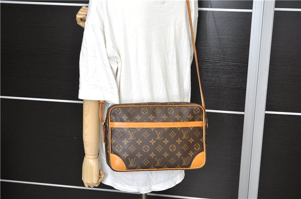 Auth Louis Vuitton Monogram Trocadero 30 Shoulder Cross Body Bag M51272 LV 1635D