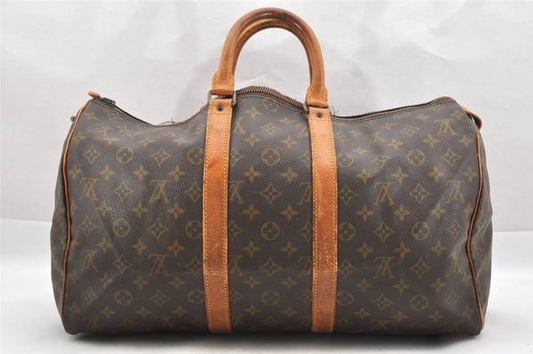 Authentic Louis Vuitton Monogram Keepall 45 Boston Bag Old Model LV Junk 1635I