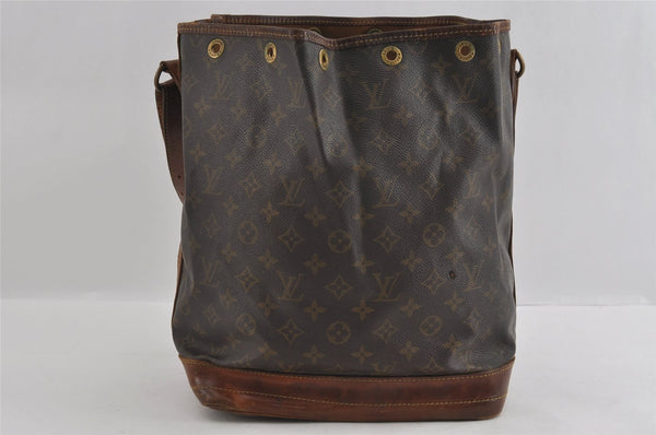 Authentic Louis Vuitton Monogram Noe Shoulder Drawstring Bag M42224 LV 1636I