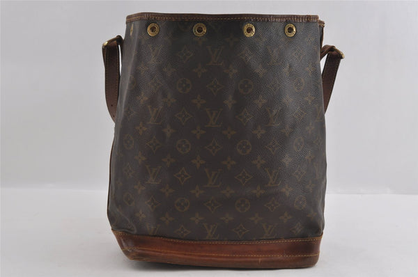 Authentic Louis Vuitton Monogram Noe Shoulder Drawstring Bag M42224 LV 1636I