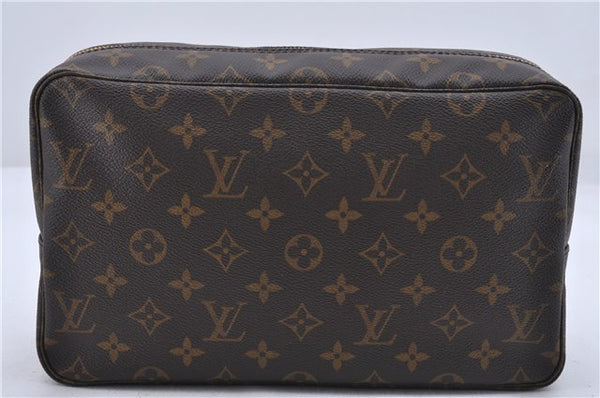 Auth Louis Vuitton Monogram Trousse Toilette 28 Clutch Hand Bag M47522 LV 1637D