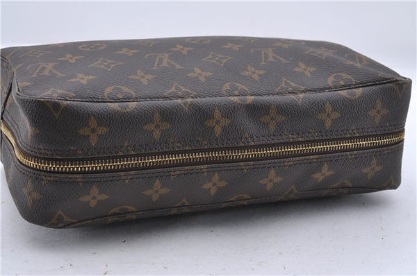 Auth Louis Vuitton Monogram Trousse Toilette 28 Clutch Hand Bag M47522 LV 1637D